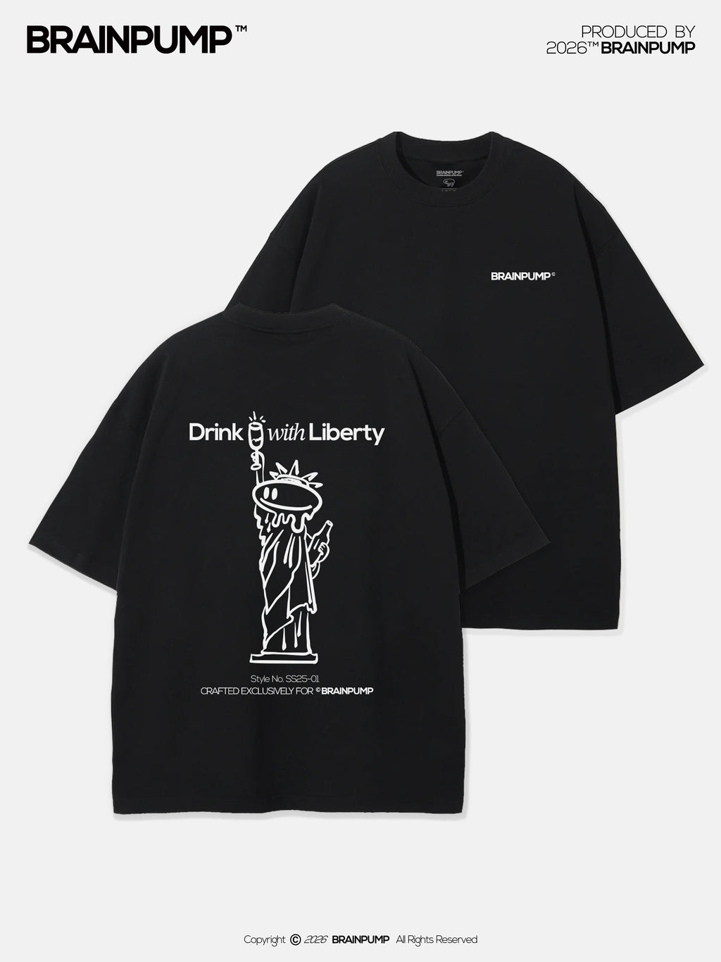 Drink with Liberty T-shirt — Black