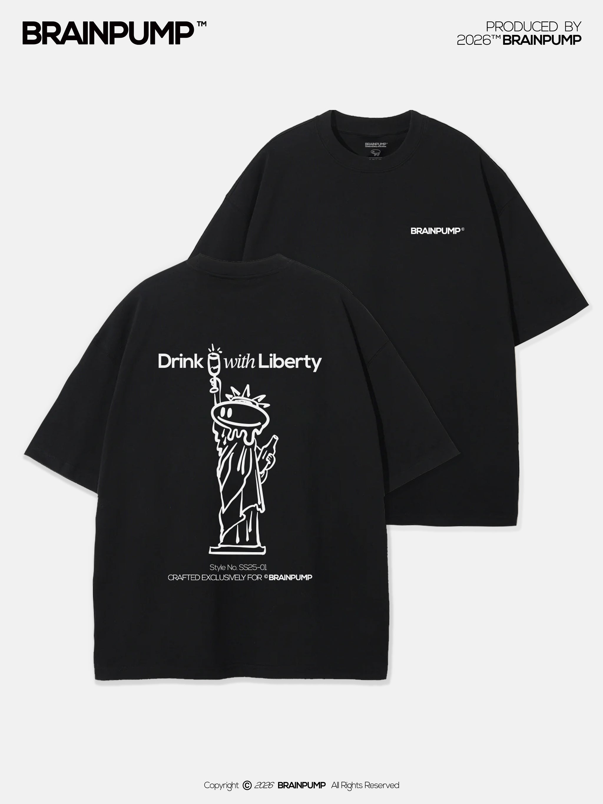 Drink with Liberty T-shirt — Black