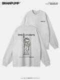 Drink with Liberty LS T-shirt — Grey