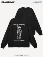Drink with Liberty LS T-shirt — Black