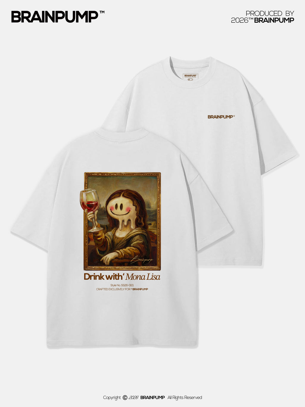 Drink with MonaLisa T-shirt — White