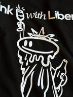 Drink with Liberty LS T-shirt — Black