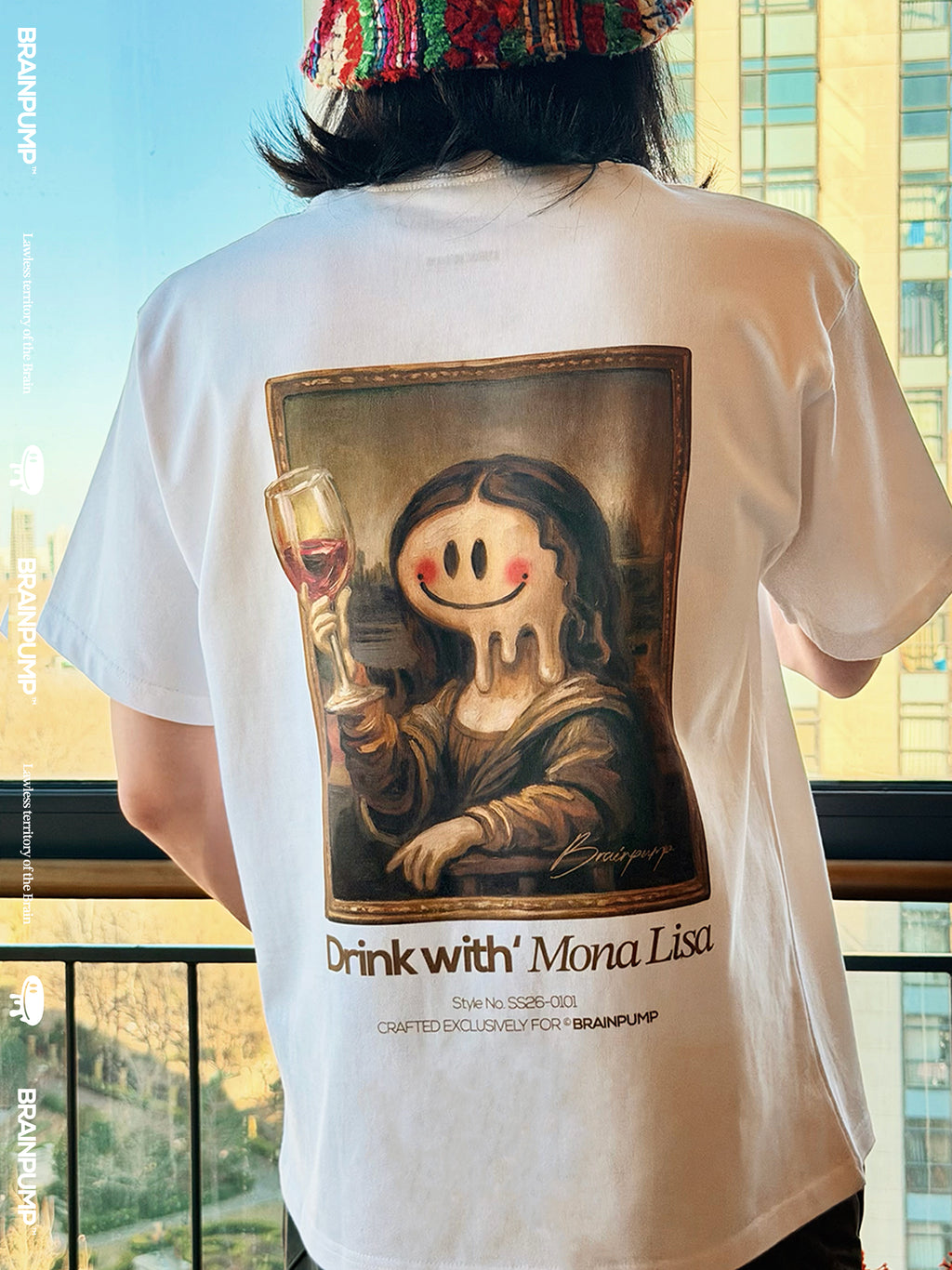 Drink with MonaLisa T-shirt — White
