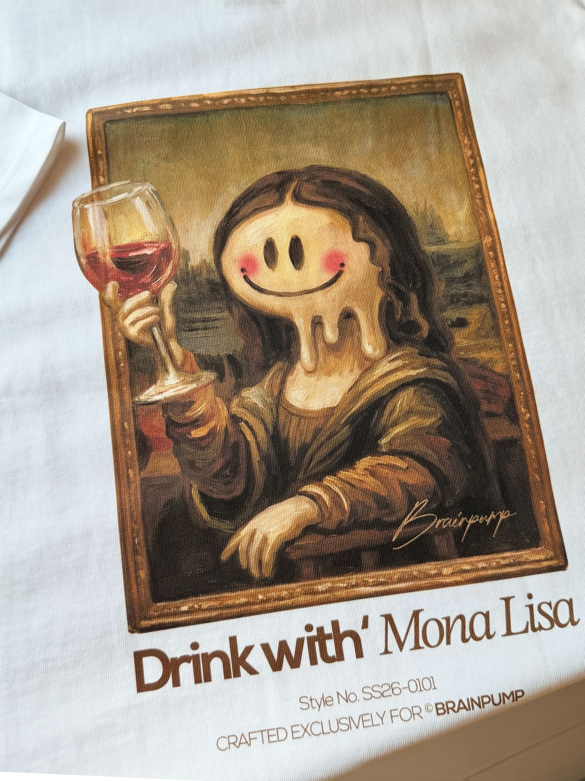 Drink with MonaLisa T-shirt — White